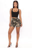 Yes Now Distressed Bermuda Shorts - Camouflage