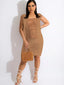 Tassels Hollow Out Knitted Mini Dress