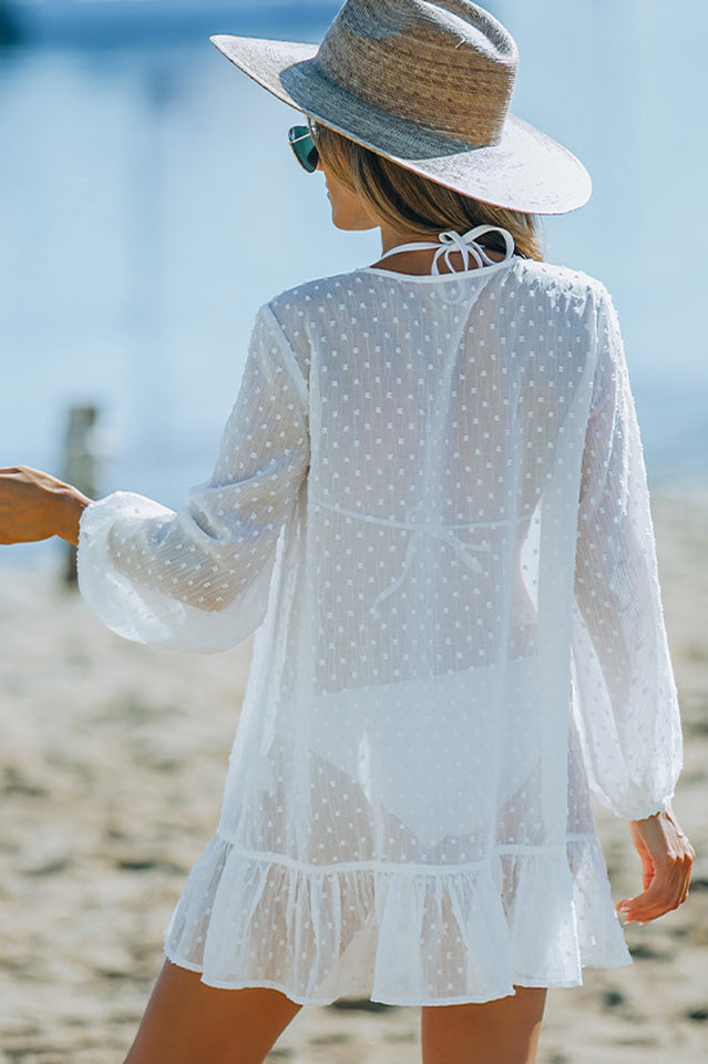 Swiss Dot Crochet Beach Cover Up Secondary image