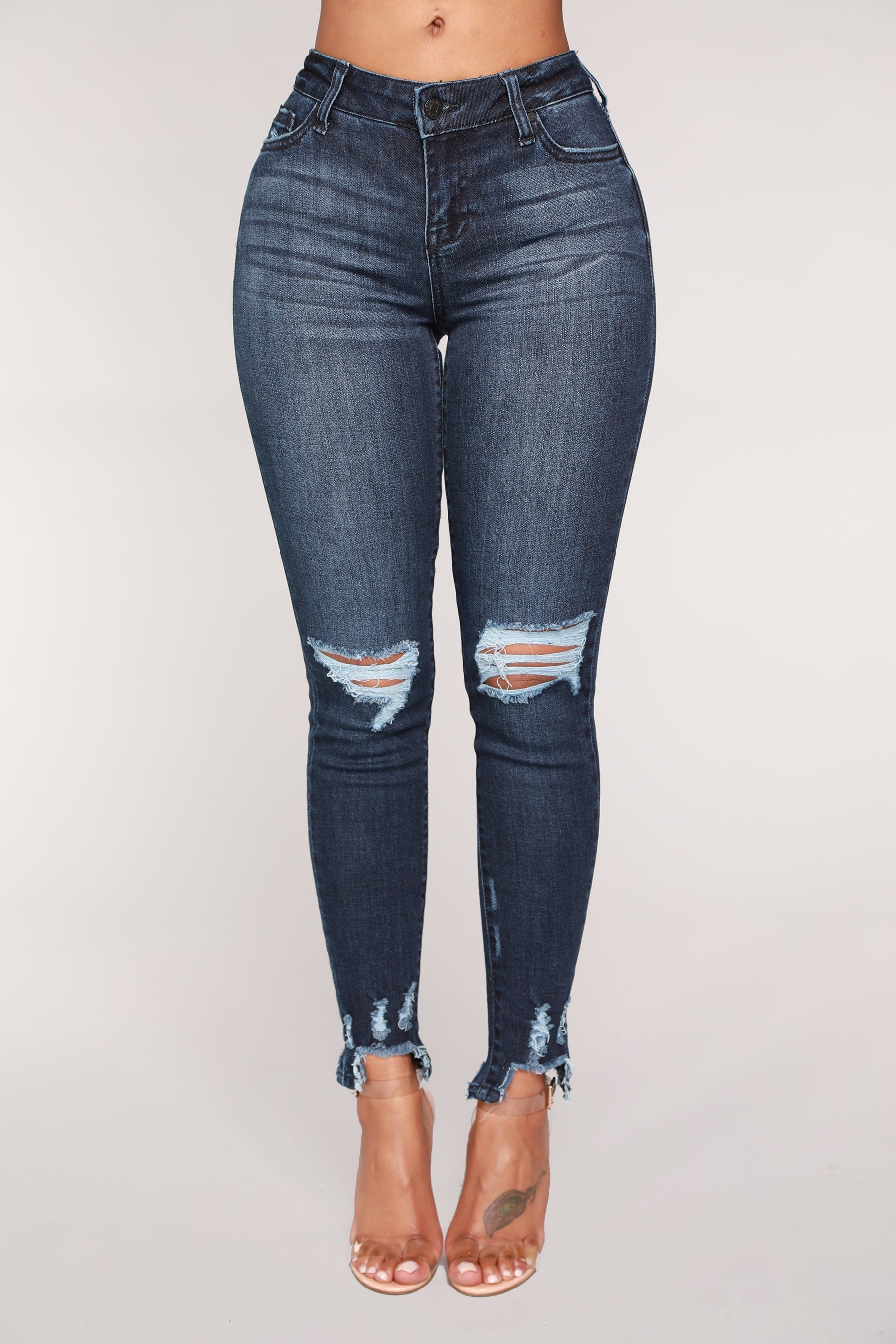 Your Turn Ankle Jeans - Dark Denim Secondary image