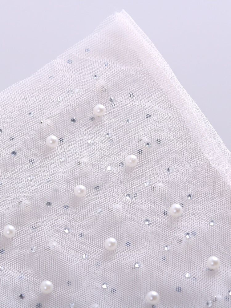 Pearl Rhinestone Cover-up Beach Dress