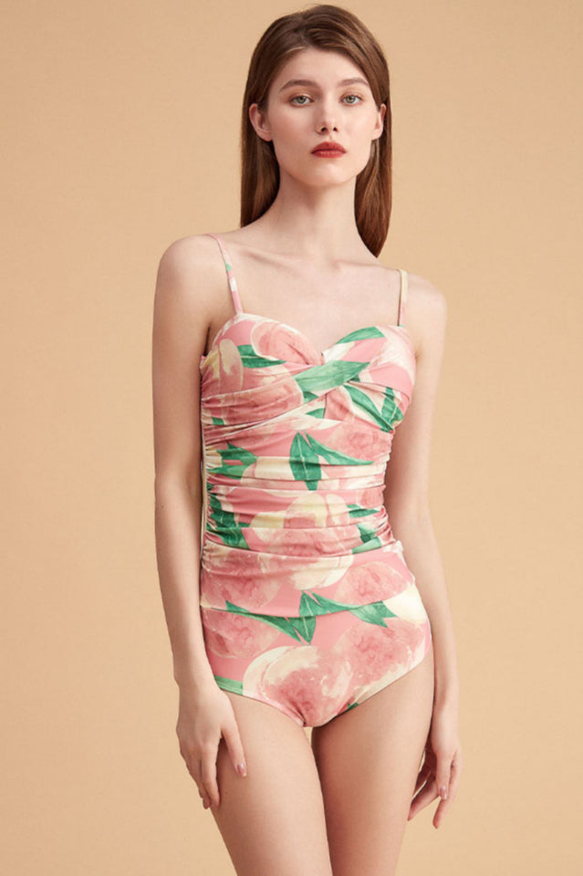 Floral One Piece Swimsuit With Skirt Main image