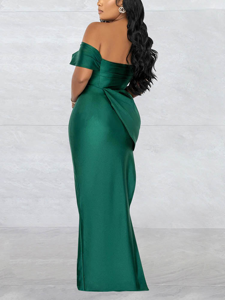 Corset Style High Slit Maxi Dress Secondary image