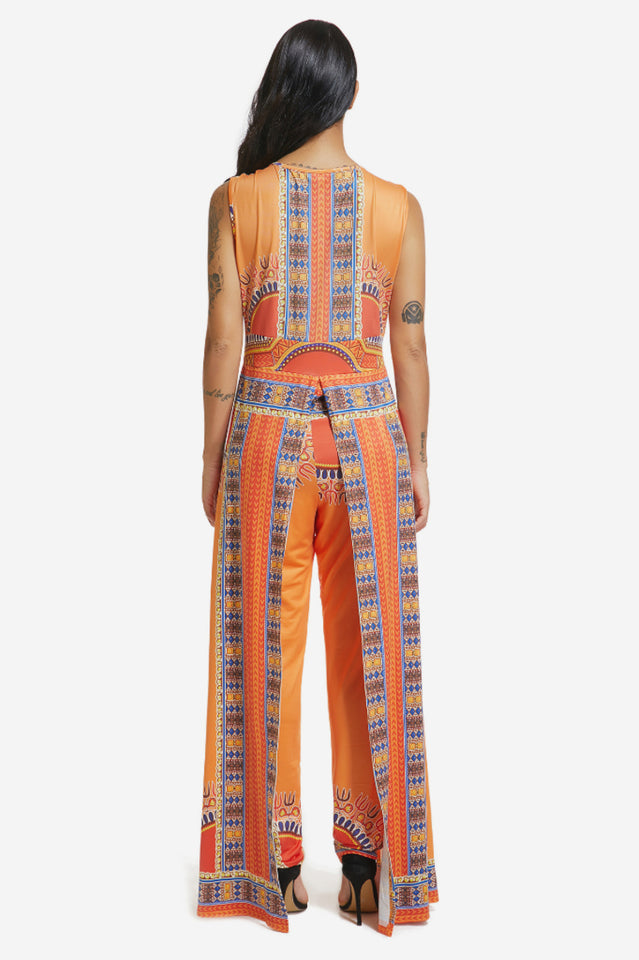 Deep V-Neck Party Jumpsuit