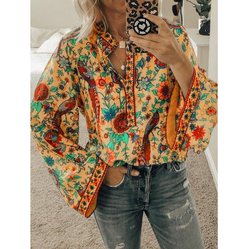 Yala Paisley Button Down Balloon Sleeve Blouse Secondary image