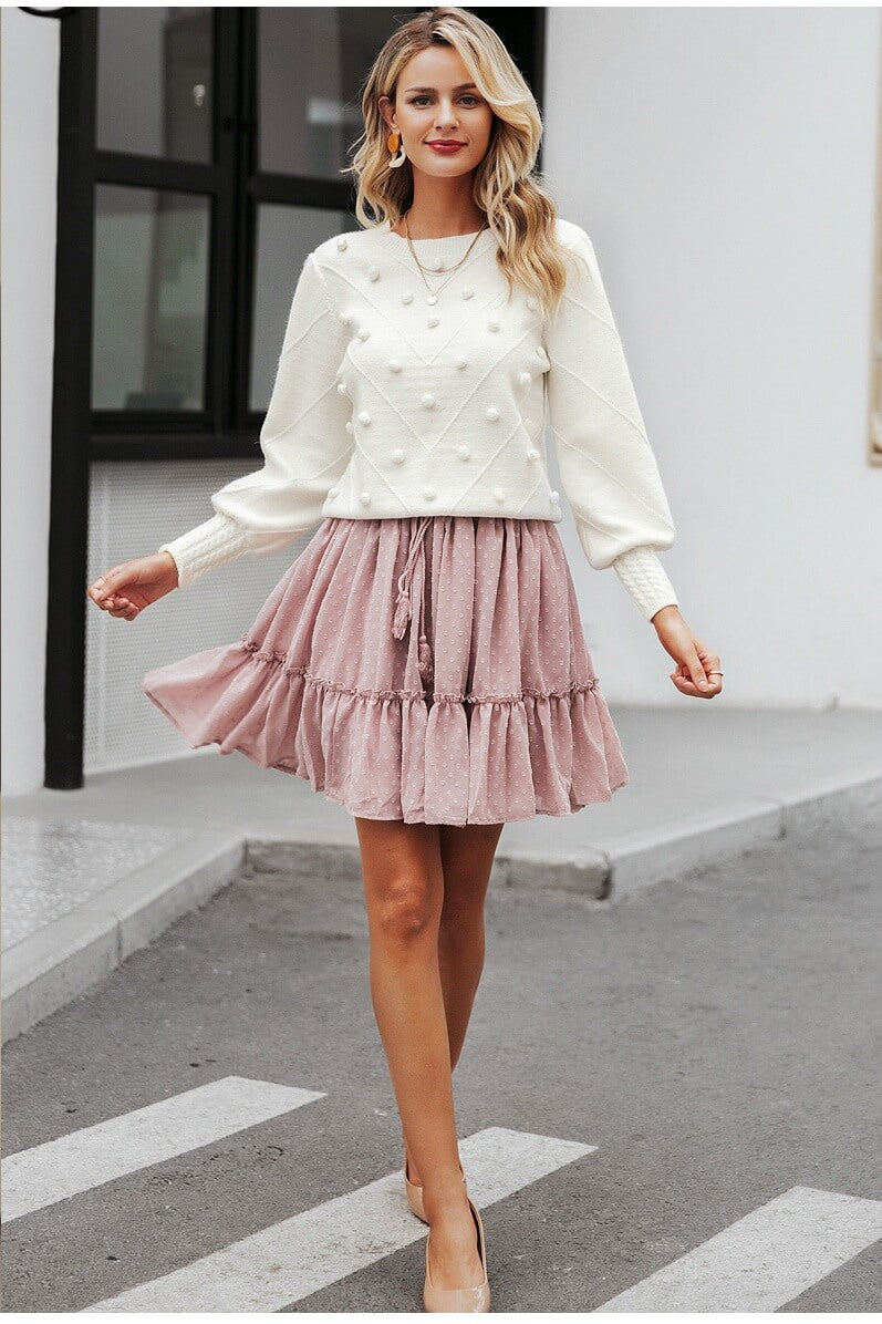 White Hairball Pullover Vintage Sweater