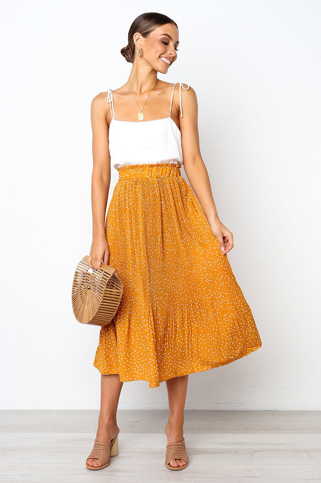 Elastic High Waist Side Pockets Skirt Secondary image