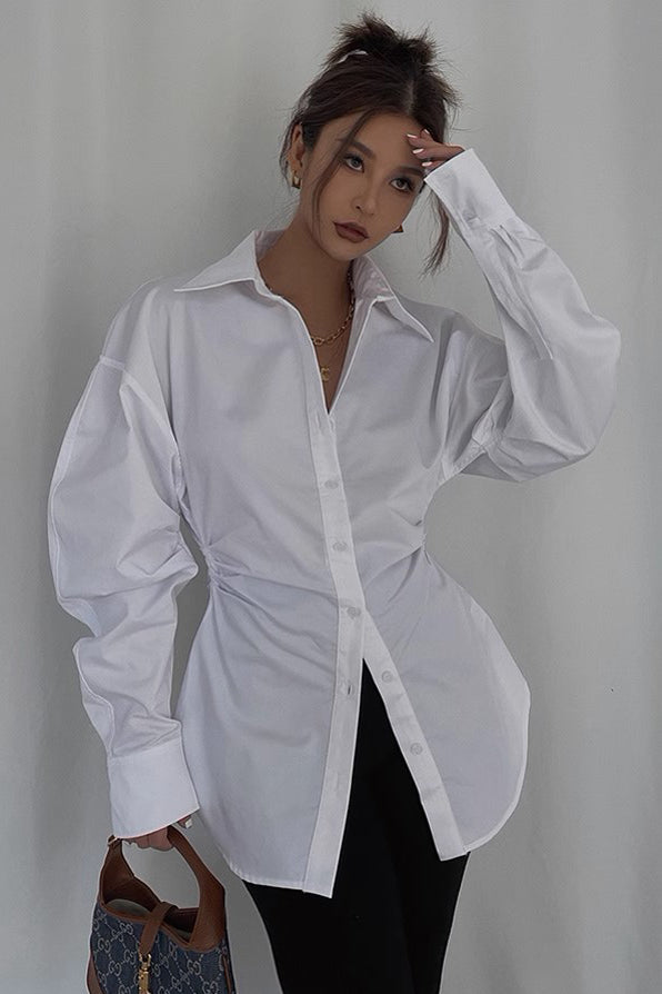 Lapel Long Sleeved Length Top Secondary image