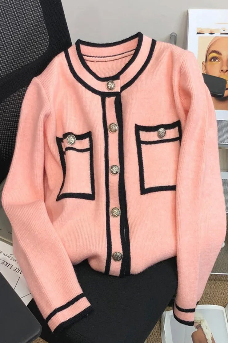 O Neck Cardigan Sweater Knit Sweater Secondary image