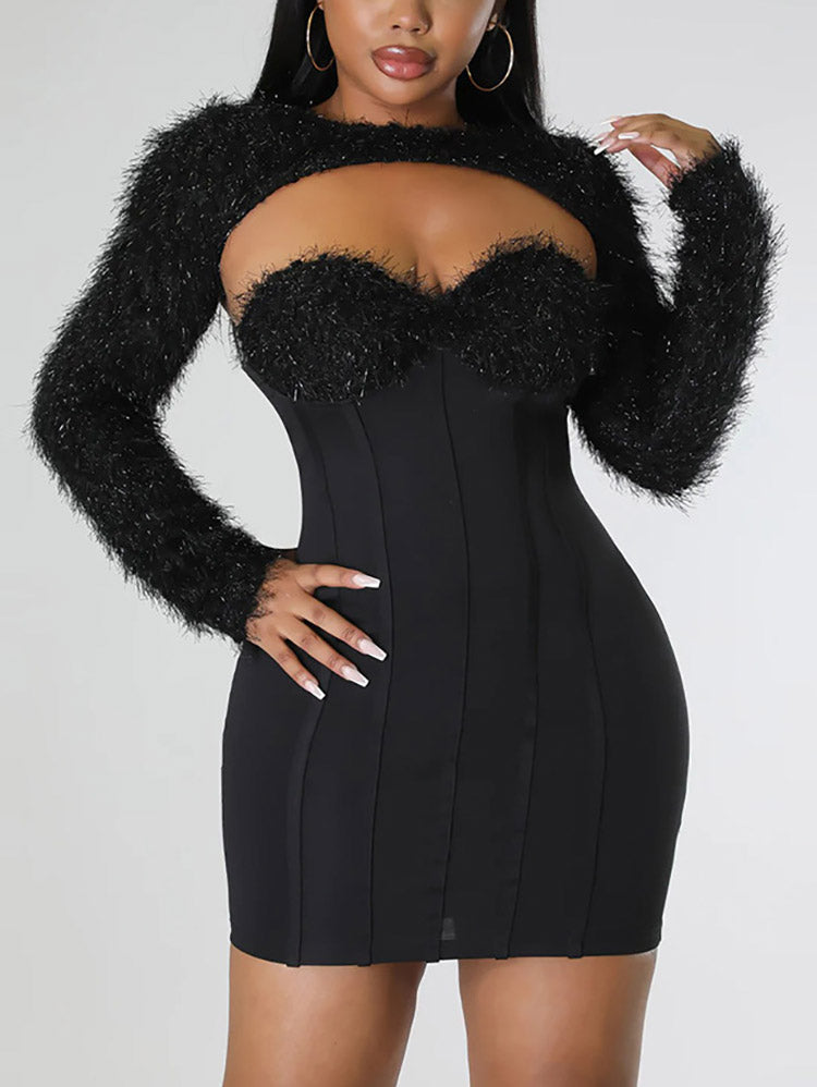 Bralette Dress With Waistcoat Set Main image