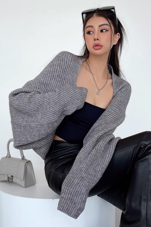 Knitting Sweaters Smocks Long Sleeved Coat Secondary image