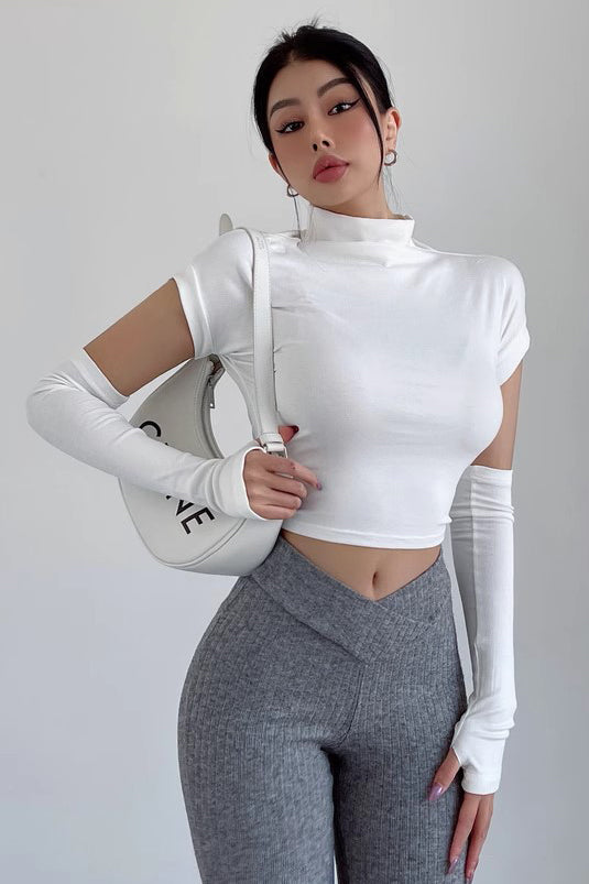 Round Neck Tight Top with Long Sleeve Main image