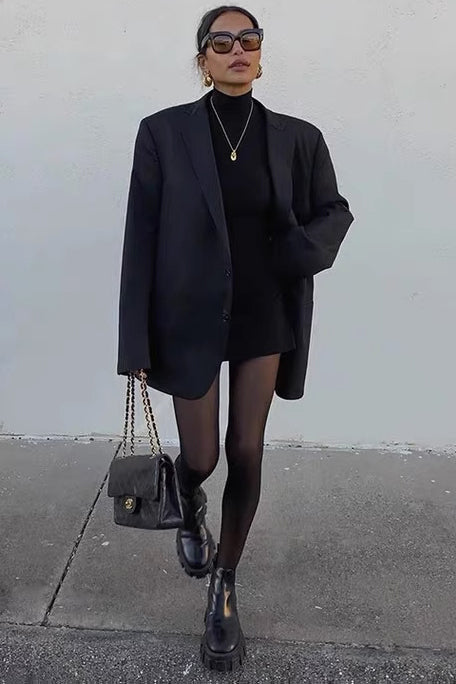 Buttoned Front Pocket Detail Blazer Main image