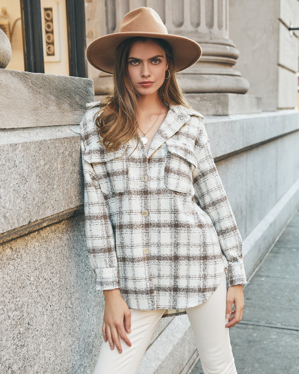 Zoja Plaid Button Down Shacket
