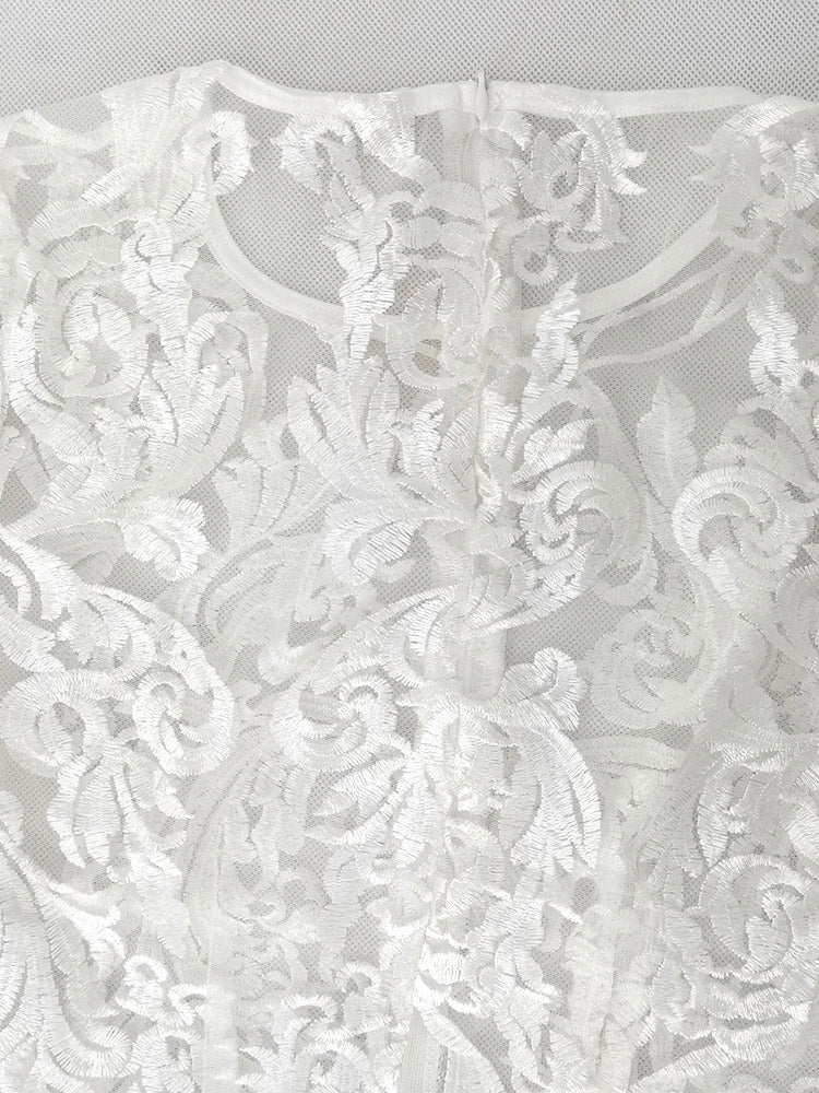 Elegant Lace Tassel Bell Sleeve Dresses