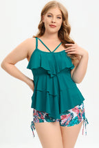(L-5XL) Plus Size Tankini Swimsuit