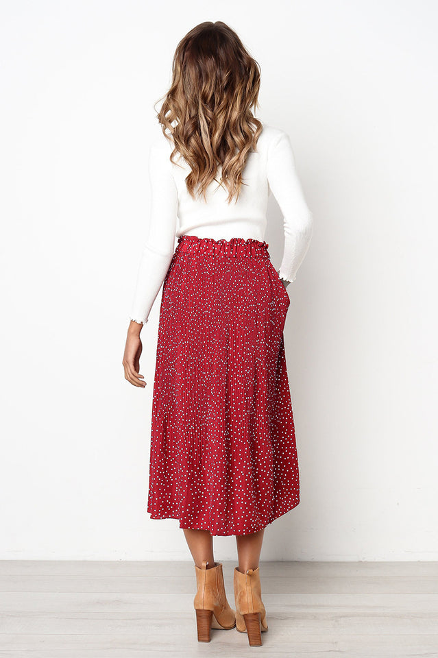 Elastic High Waist Side Pockets Skirt Secondary image