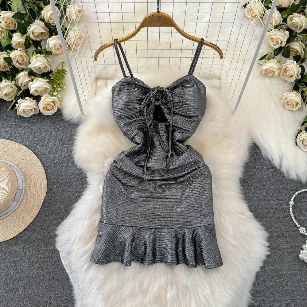 Sling tight ruffle bodycon dress Secondary image