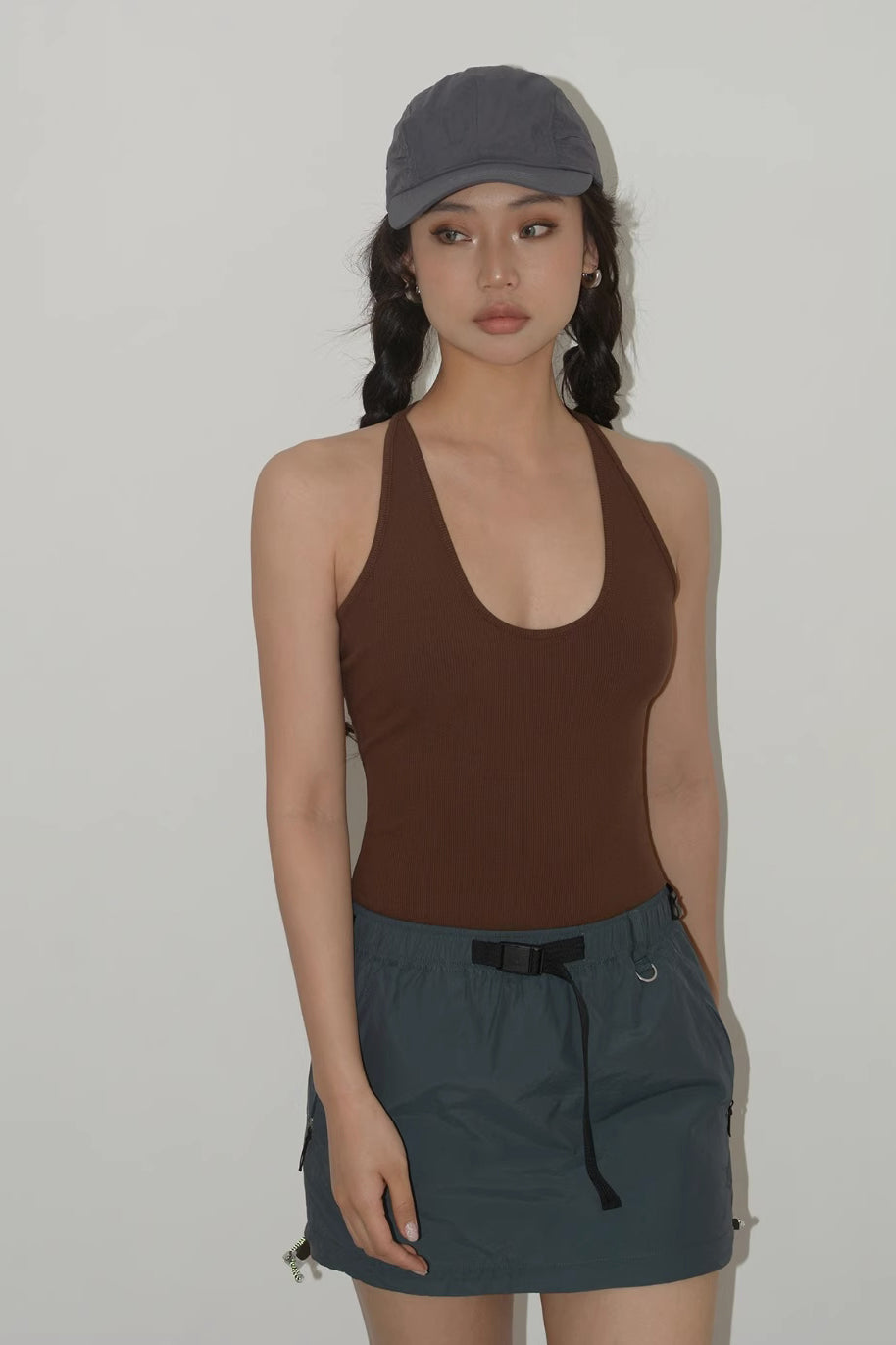 Solid Halter Plain Jumpsuit Secondary image
