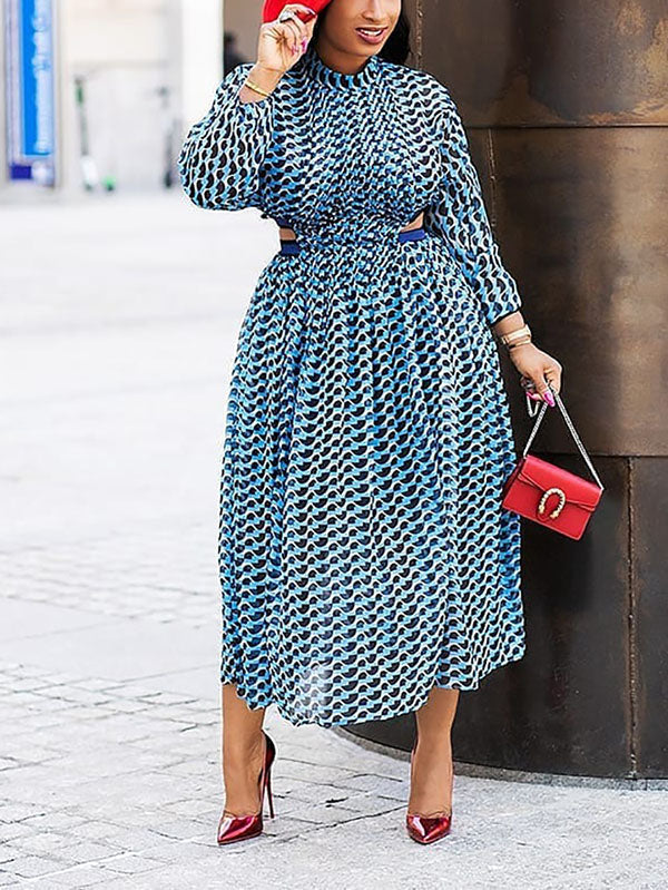 Chiffon Print Cut-Out Dress Main image