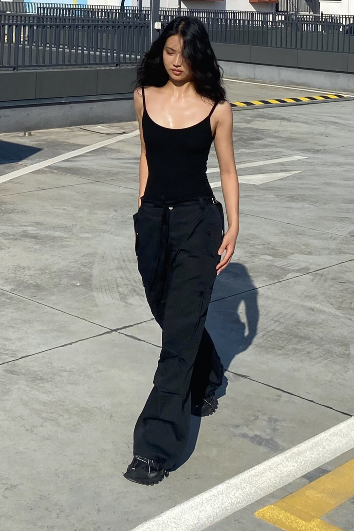 Spaghetti Strap Crop Backless Jumpsuit Secondary image