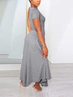 One Shoulder Solid Dress