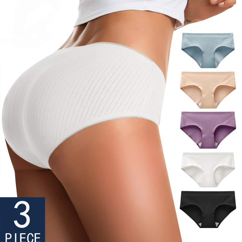 3PCS/Set Panties Underwear Seamless Plus Size Briefs Low-Rise Soft Panty Underpants Female Lingerie Main image