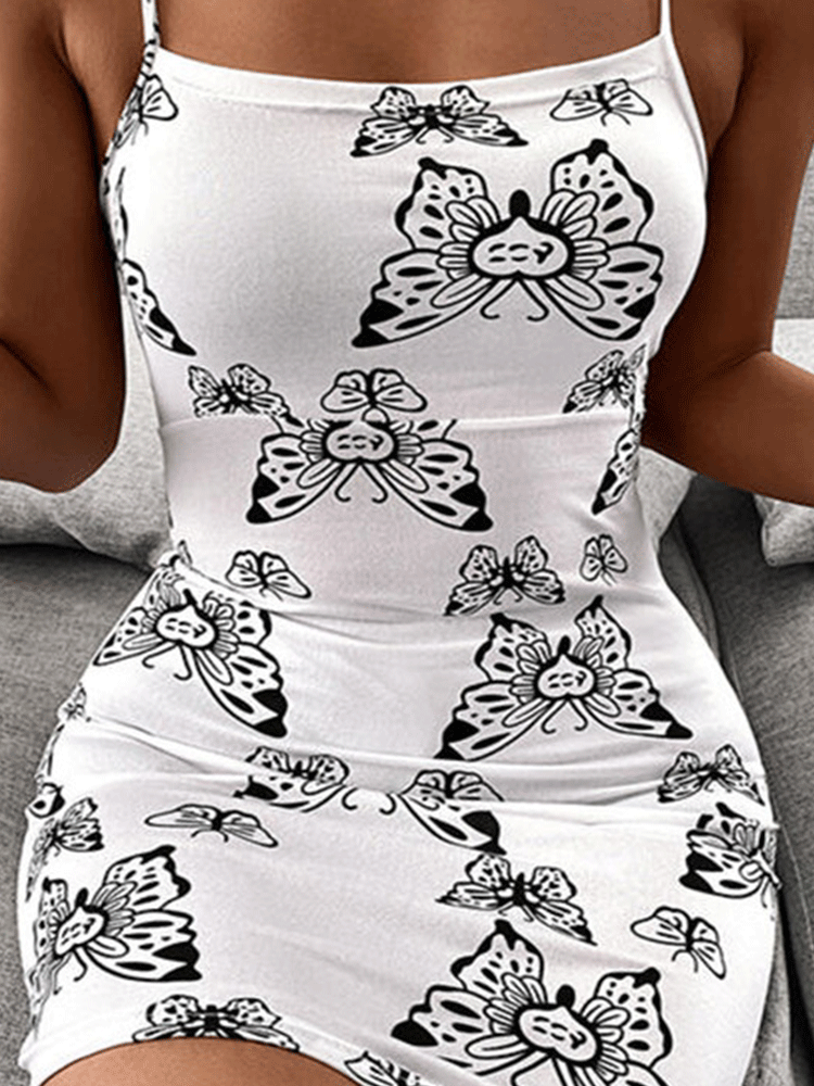 Spaghetti Strap Print Mini Dress Main image