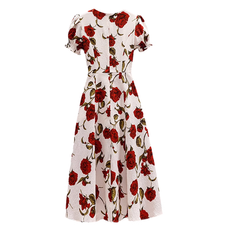 Women's summer chiffon slit floral dress Secondary image