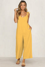Loose Wide Leg Jumpsuit With Pocket