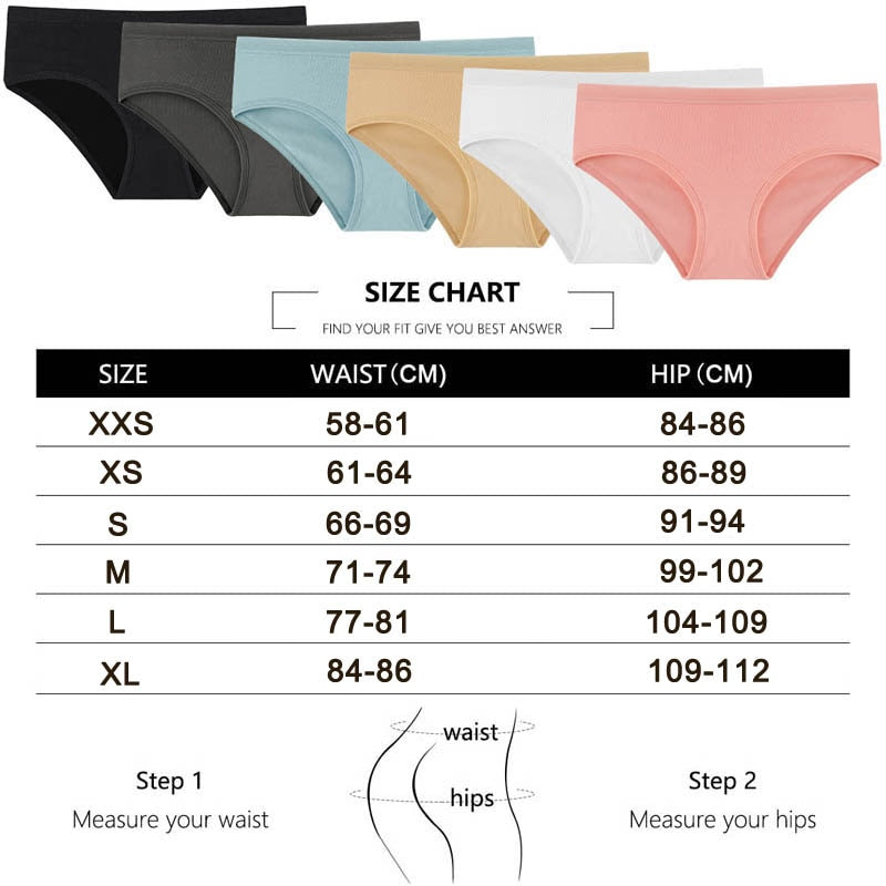 3PCS/Set Panties Underwear Solid Color Briefs Low-Rise Soft Panty Underpants Female Lingerie Secondary image