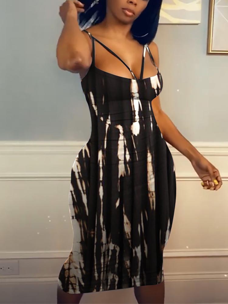 Tie Dye Bodycon Cami Dress Secondary image