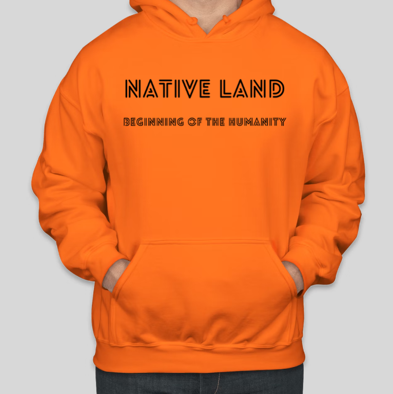 NATIVE LAND Letter Printed Cool Cotton Hoodies Main image