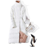 Super Long Zipper Stitching Slim Coat