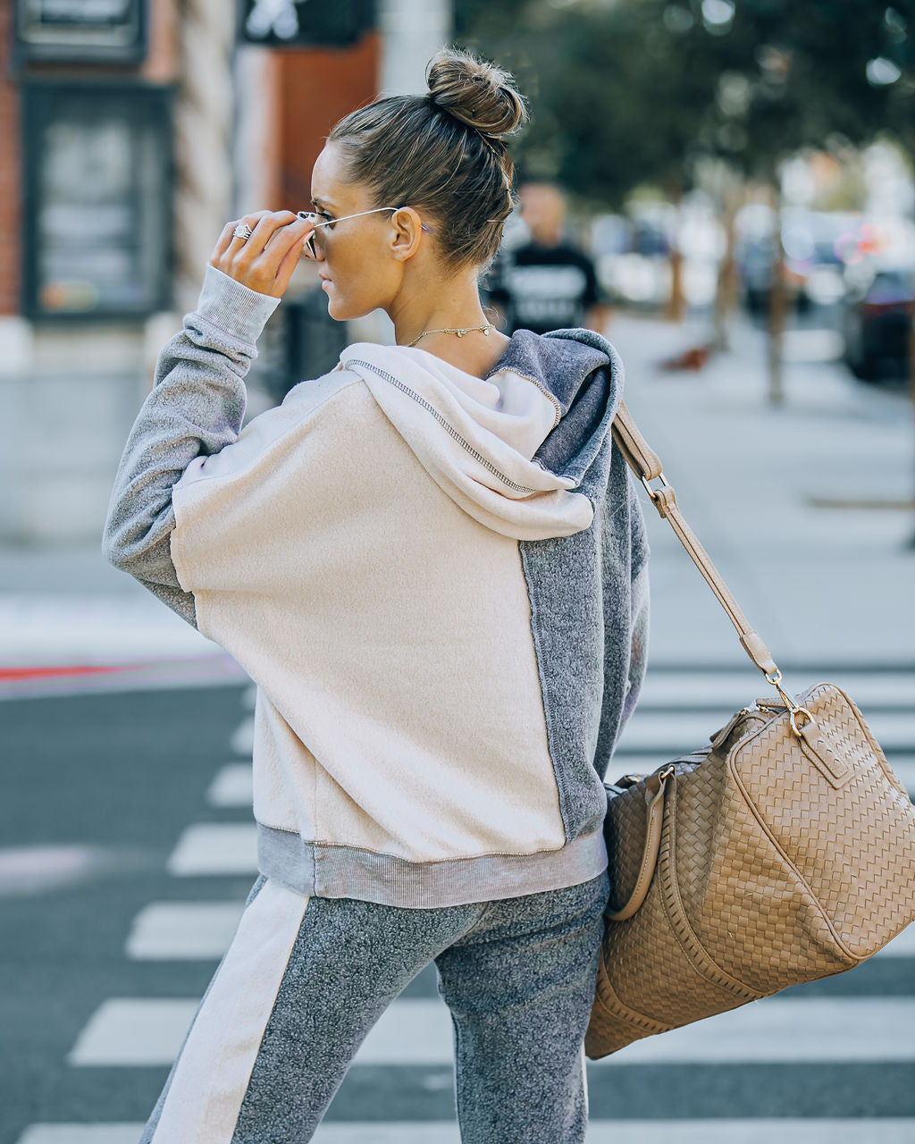 Zozo Cotton Blend Colorblock Hoodie Secondary image