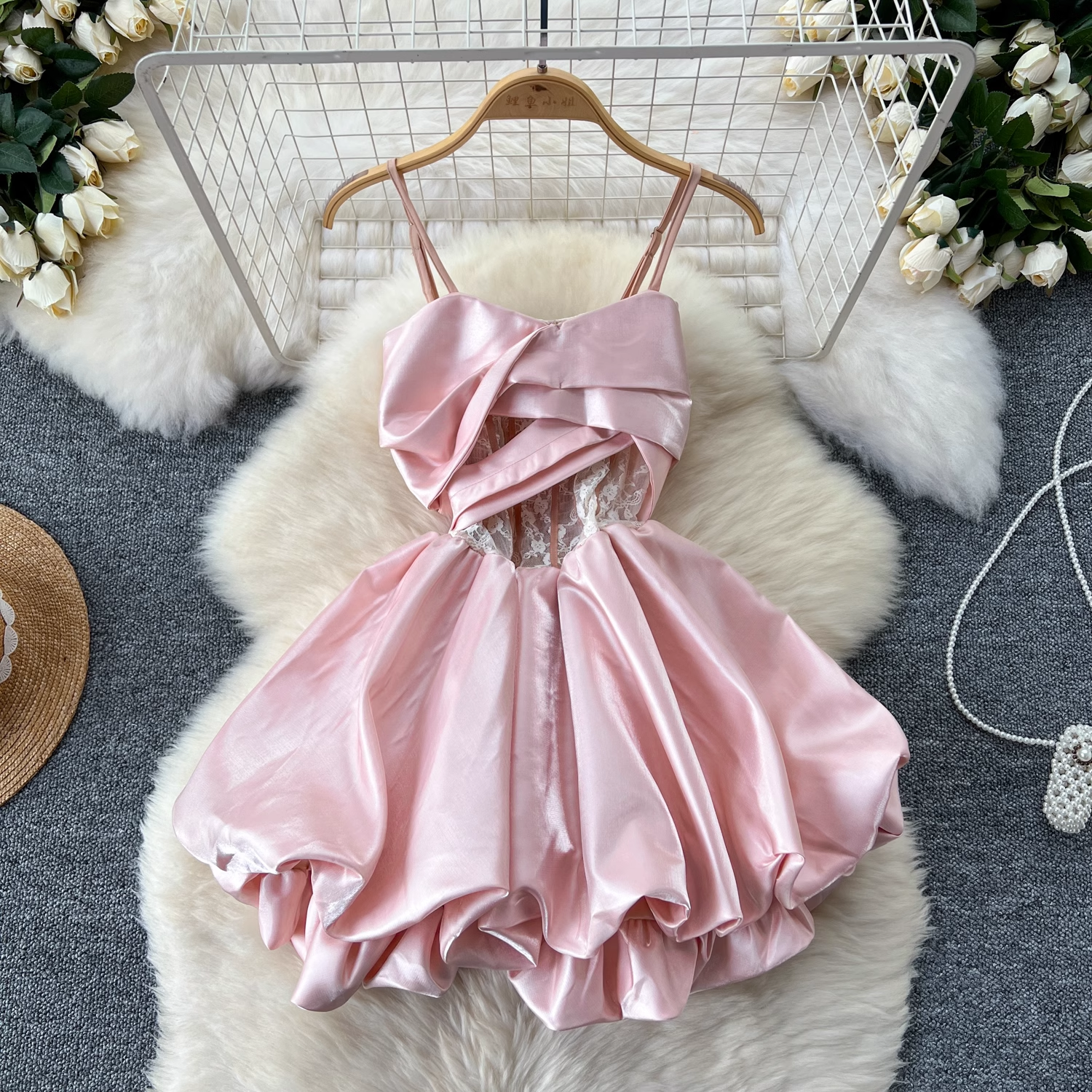 A-line Pink Party Dress Main image