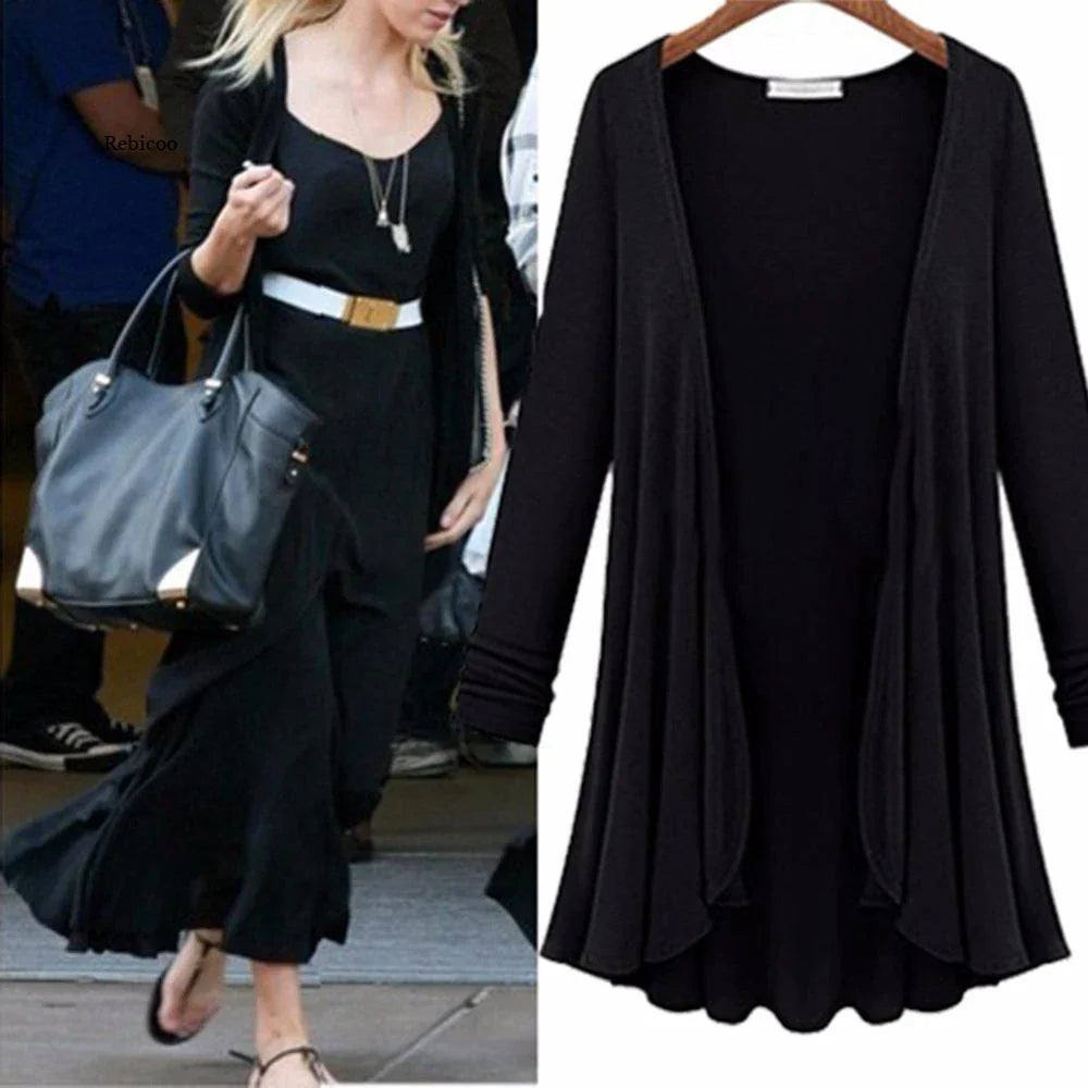 Thin Plus Size Ladies Cardigan Sweater Secondary image