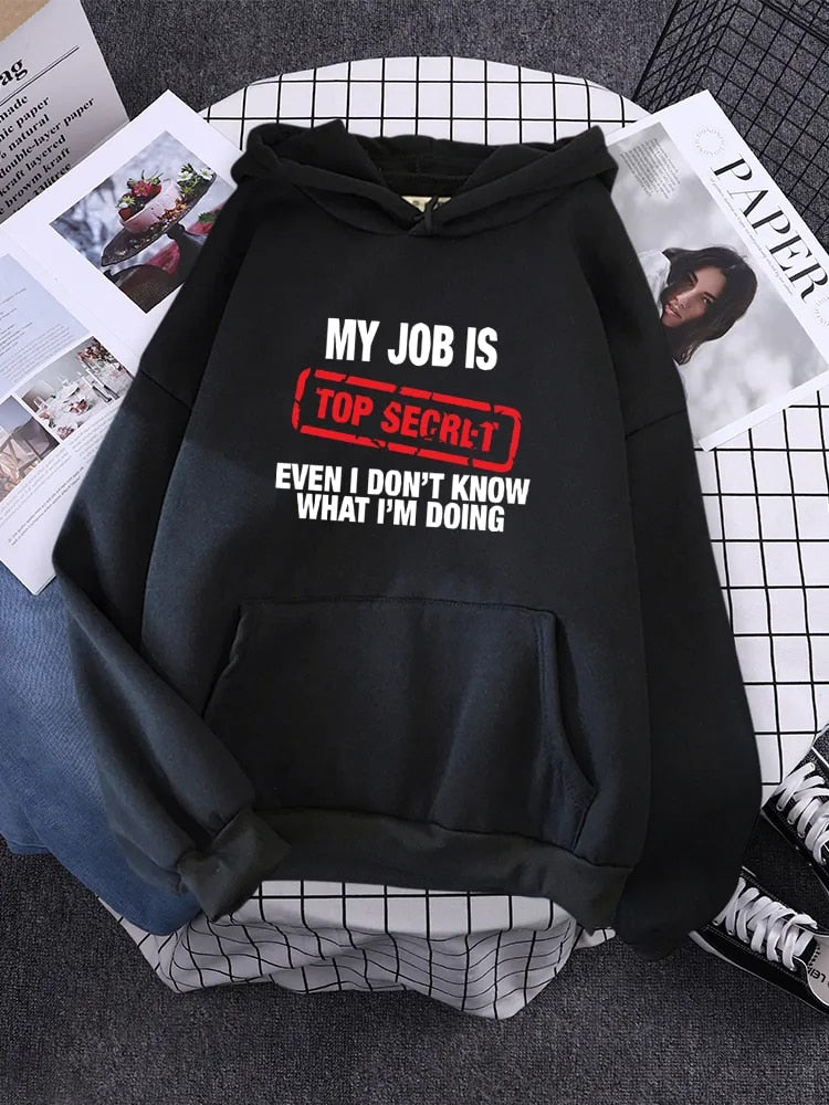 TOP SECRET Funny Winter Clothing Hoodies Main image