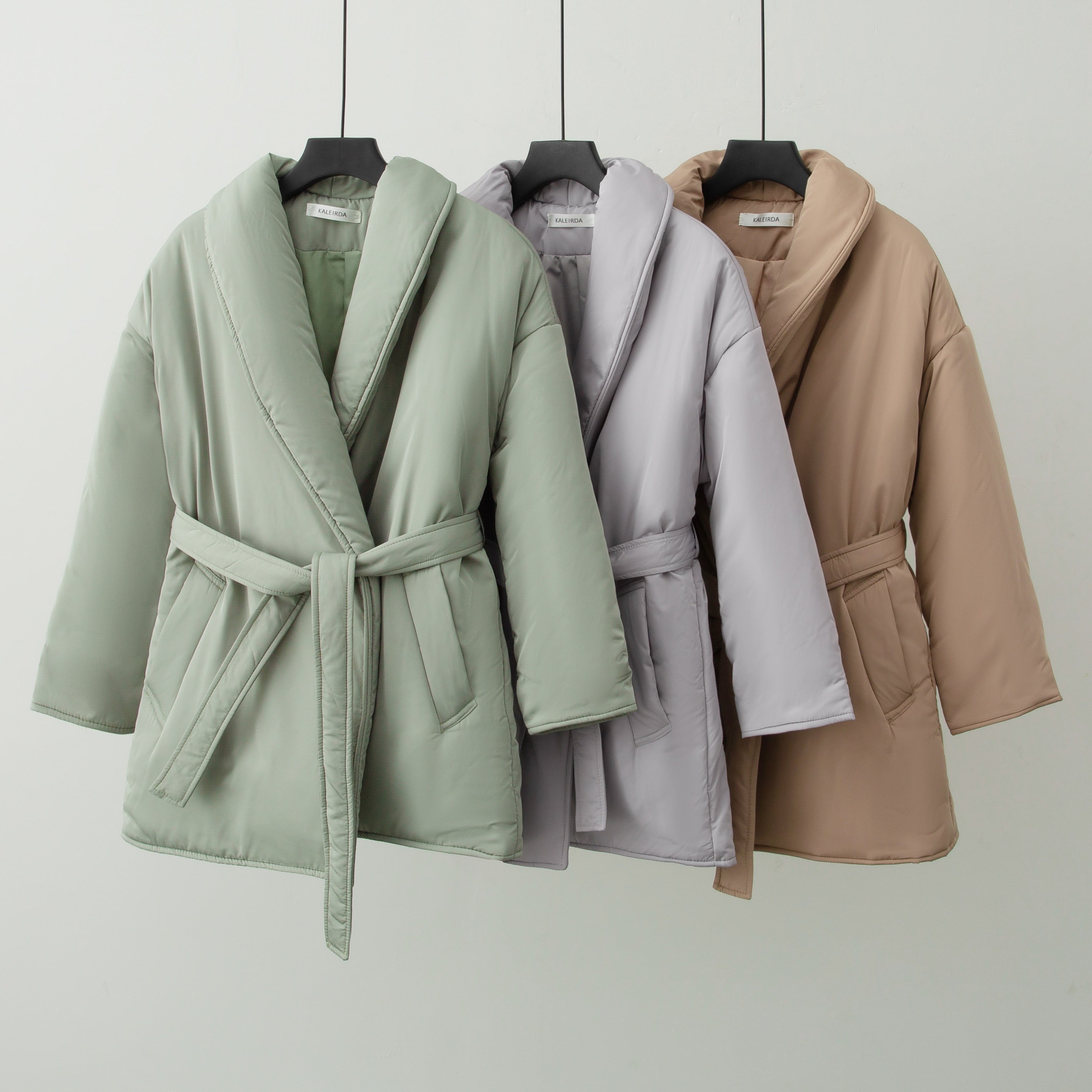 Fluffy Belted Elegant Outwear Coats Main image