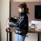 Thick Glossy Puffer Padded Down Coat
