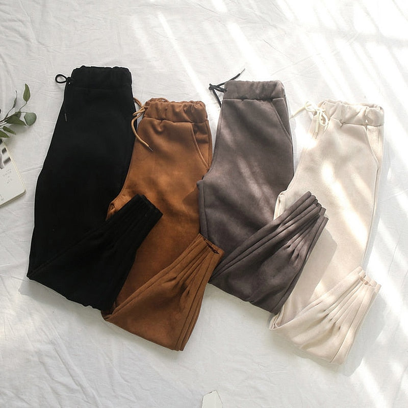 Isa Suede Jogger Pants Secondary image