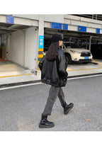 Winter Loose Black Leather Coats