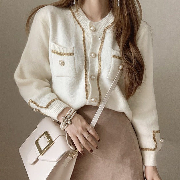 Chic Pearl Button Cardigan Main image