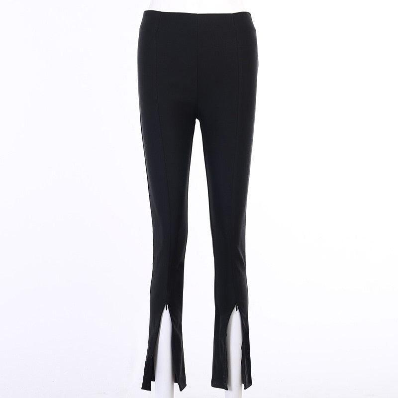Hazel High Waisted Pants with Zipper Split Secondary image