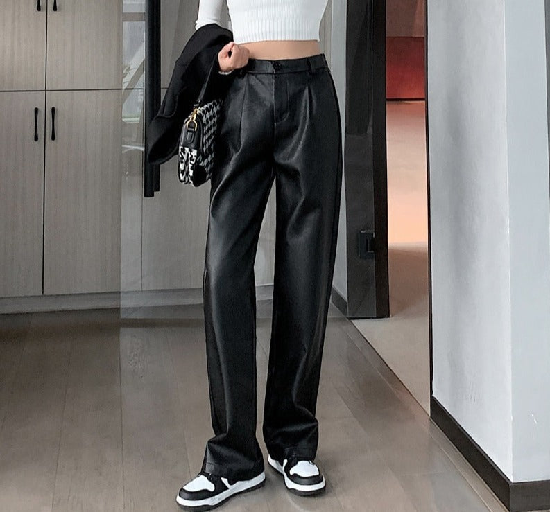 Brigitta High Waist Vegan Leather Pants Main image