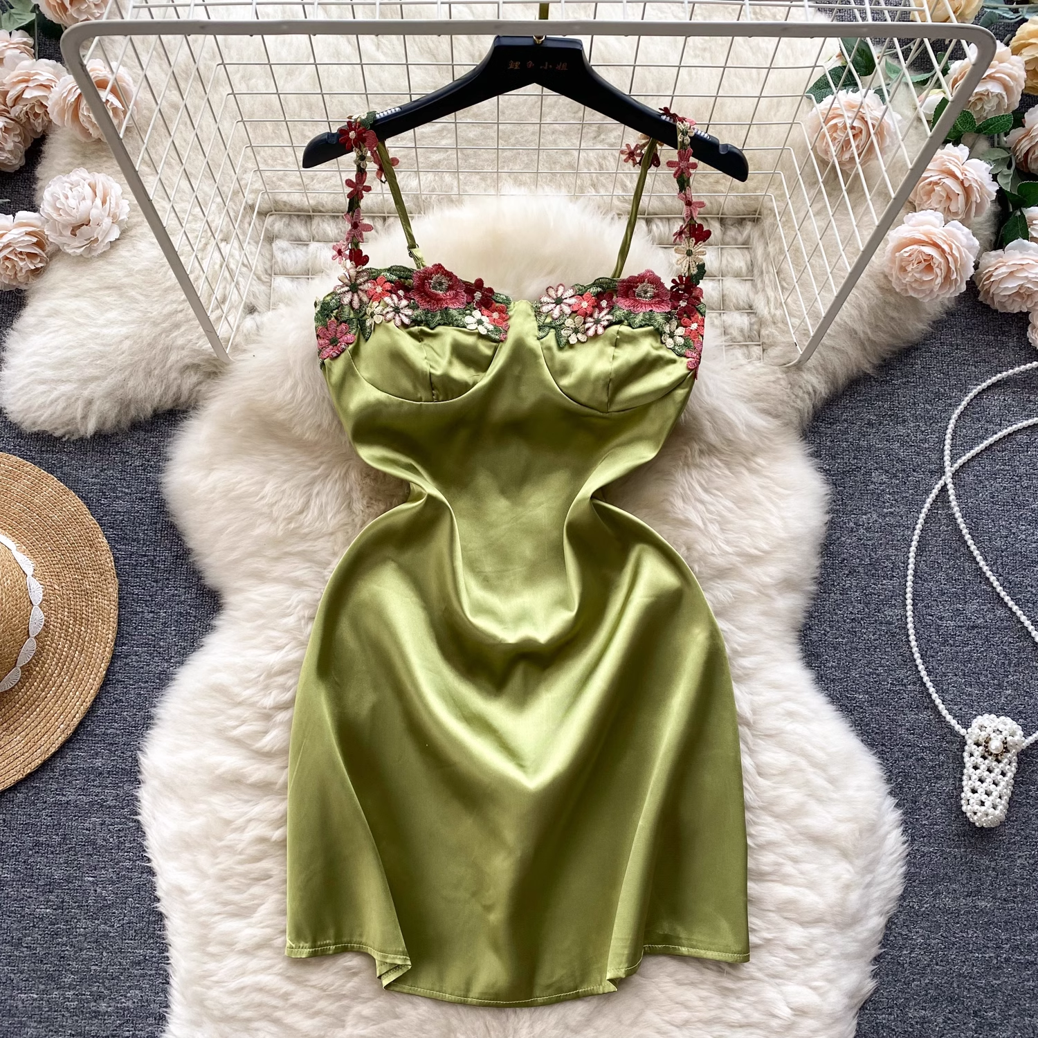 Women's summer embroidered lace dress Main image