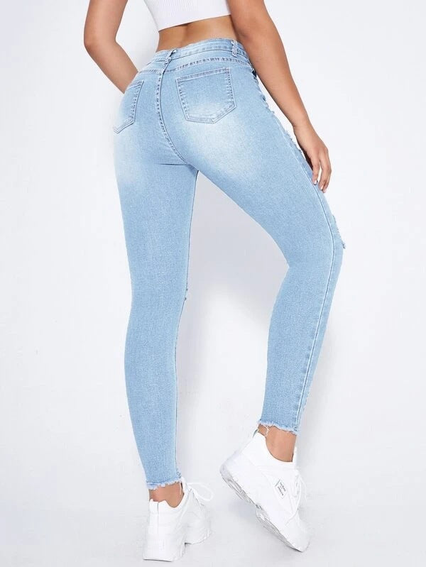 Something About You Ankle Jeans - Light Blue Wash Secondary image