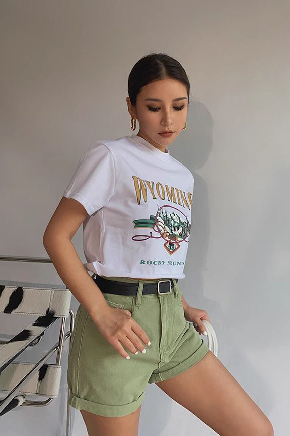 Letter Print Short Sleeve Tops Shirts Secondary image