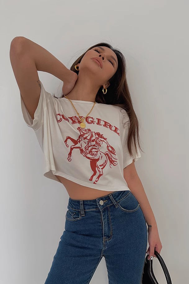 Short Sleeve Printed Tops Shirt Secondary image