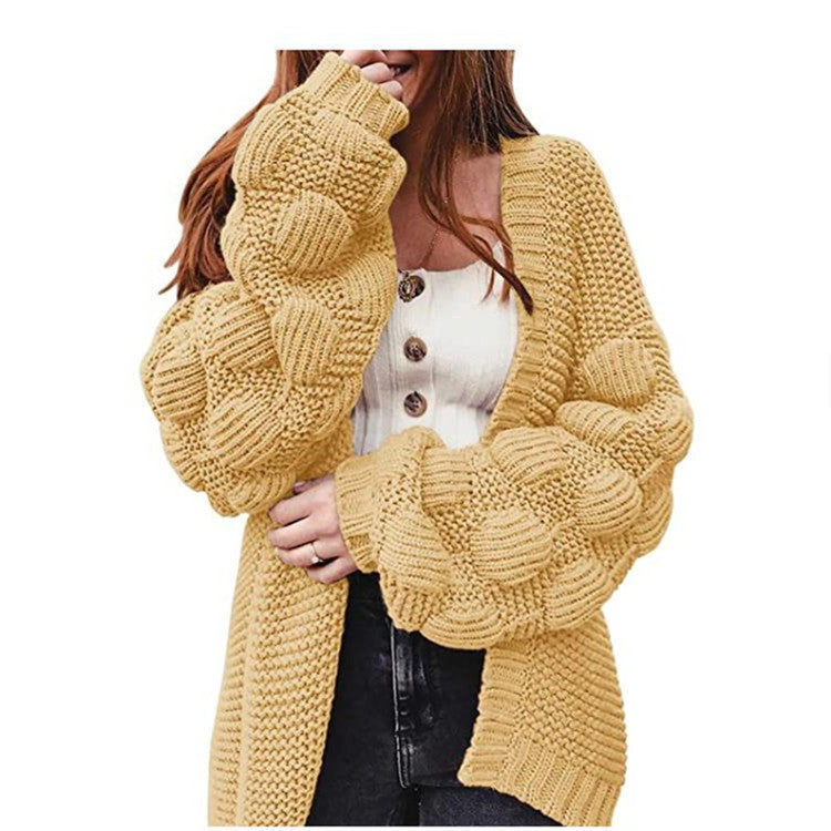 Tender Loving Care Knit Cardigan - Mustard Main image